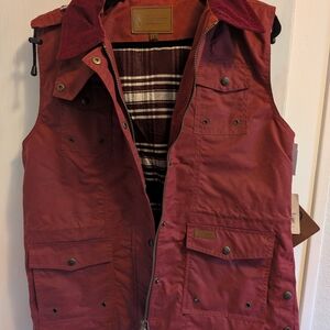 Women's Waterproof Oil Slicker Red Vest